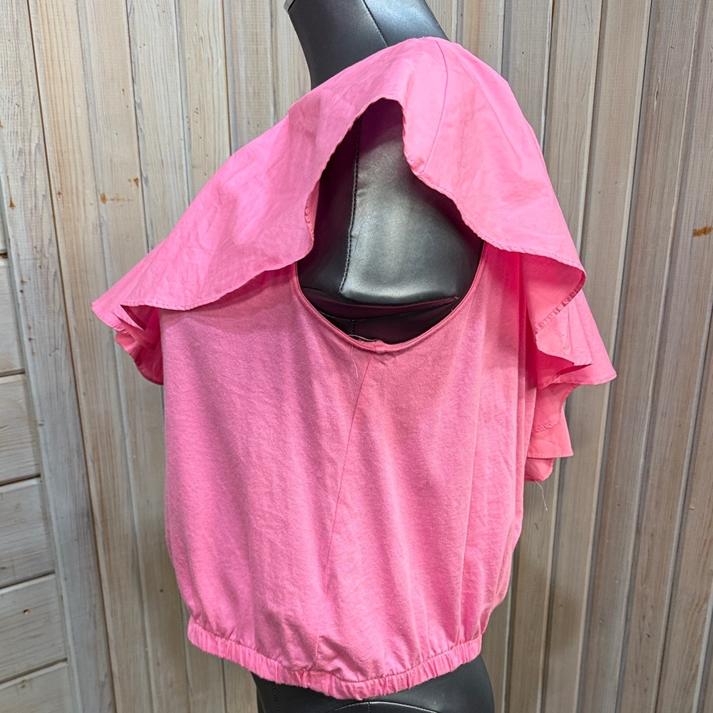 a new day Bright Pink One-Shoulder Blouse - Picture 4 of 5